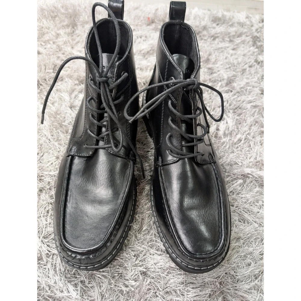 Rockport Mens CJ1469 Black Moc Toe Lace Up Ankle Boots Size 9 M